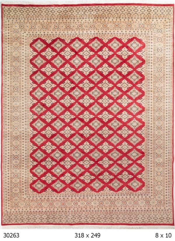 Jaldar Red Handknotted 8x10